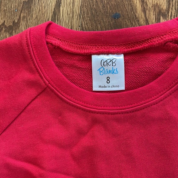 Red and grey girls sweatshirts size 8 NWT - Picture 3 of 5